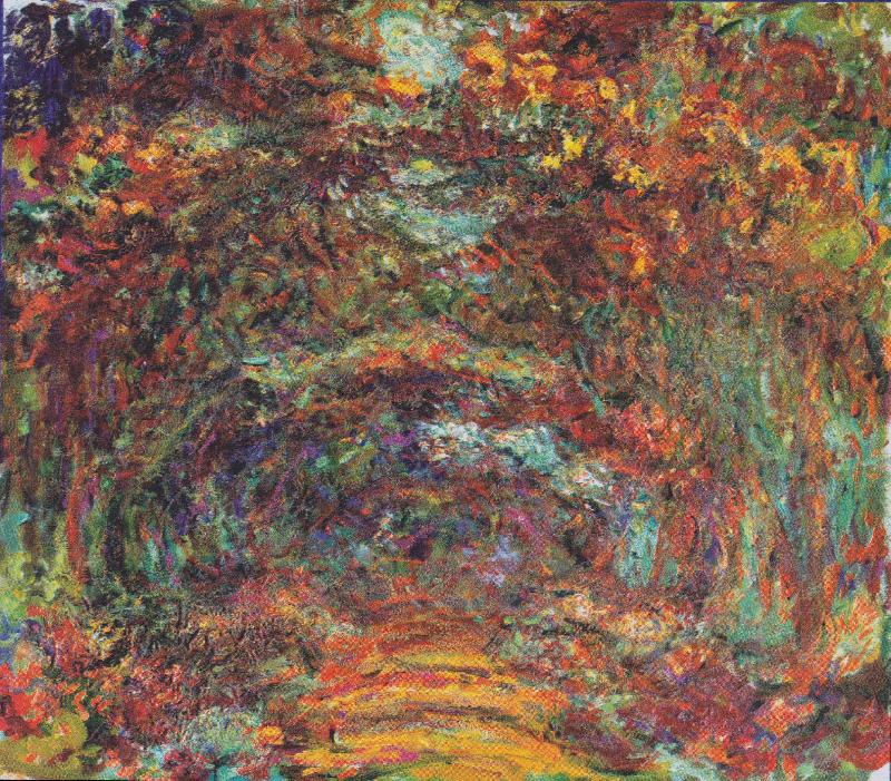 Claude Monet The rose way in Giverny oil painting image